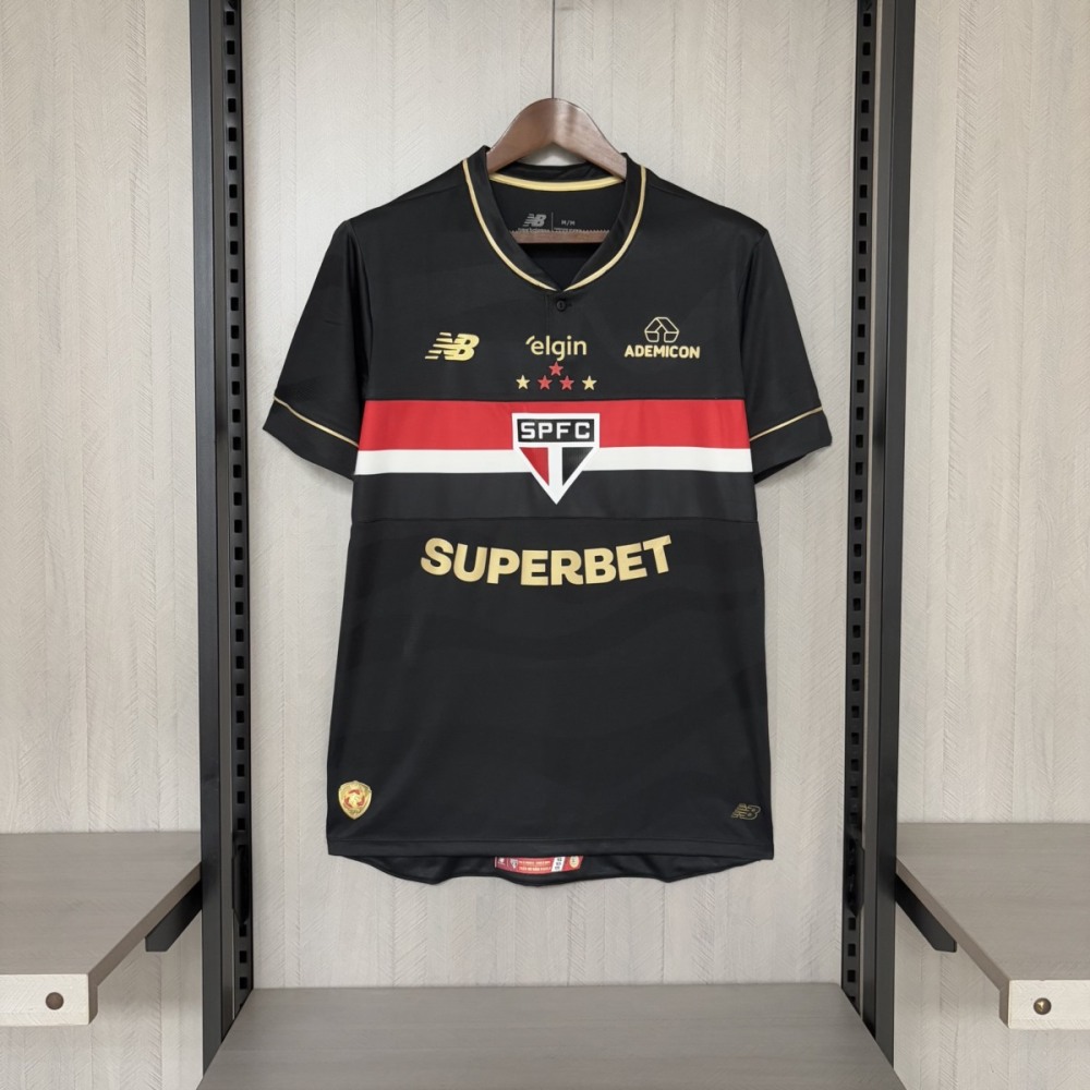 2025/26 Sao Paulo Second Away Black jersey Fan Version