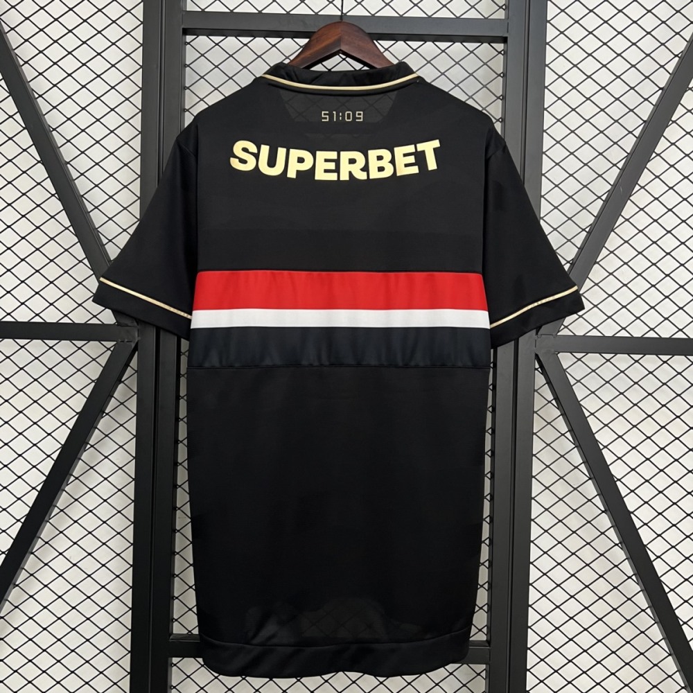 2025/26 Sao Paulo Second Away Black jersey Fan Version