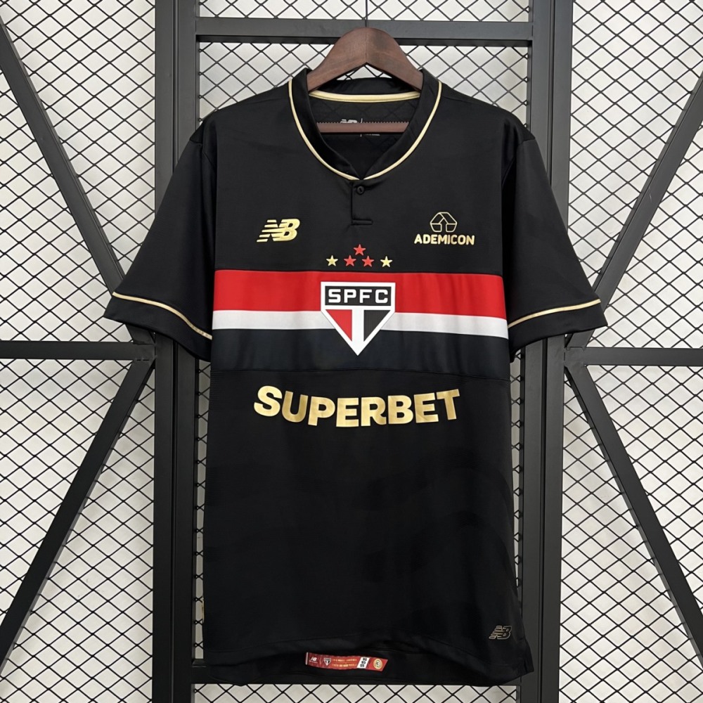 2025/26 Sao Paulo Second Away Black jersey Fan Version