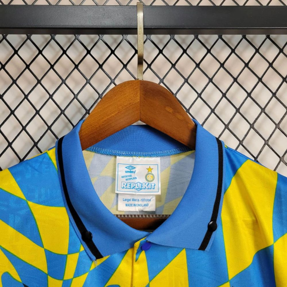 Retro Inter Milan 1992/94 Second Away Yellow jersey Fan Version