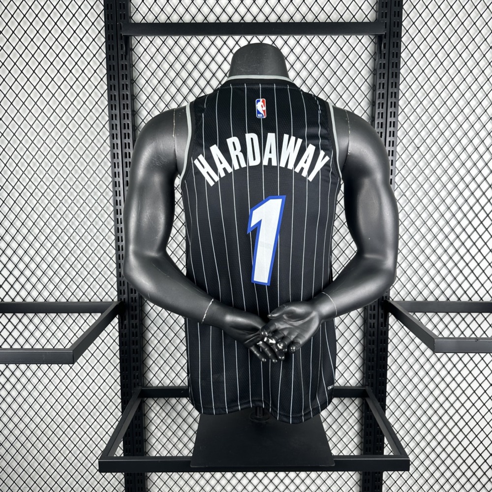 NBA Orlando Magic 2025/26 Round Neck Jordan Edition Black Jersey HARDAWAY#1 S-XXL