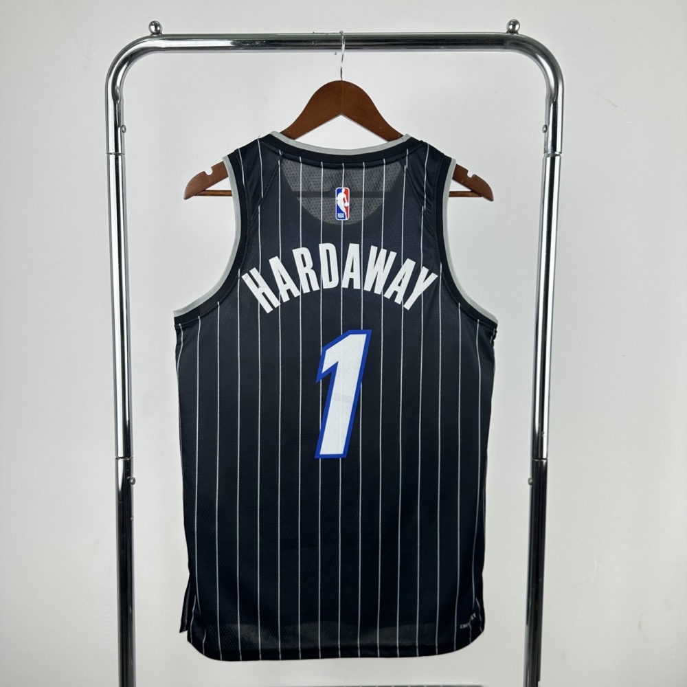 NBA Orlando Magic 2025/26 Round Neck Jordan Edition Black Jersey HARDAWAY#1 S-XXL