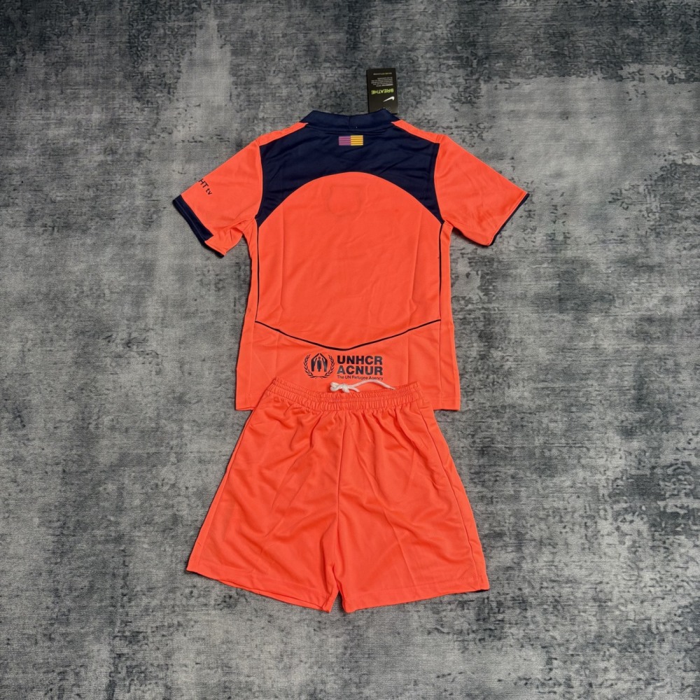 2025/26 Barcelona Second Away jersey kids Kits size: 16-28