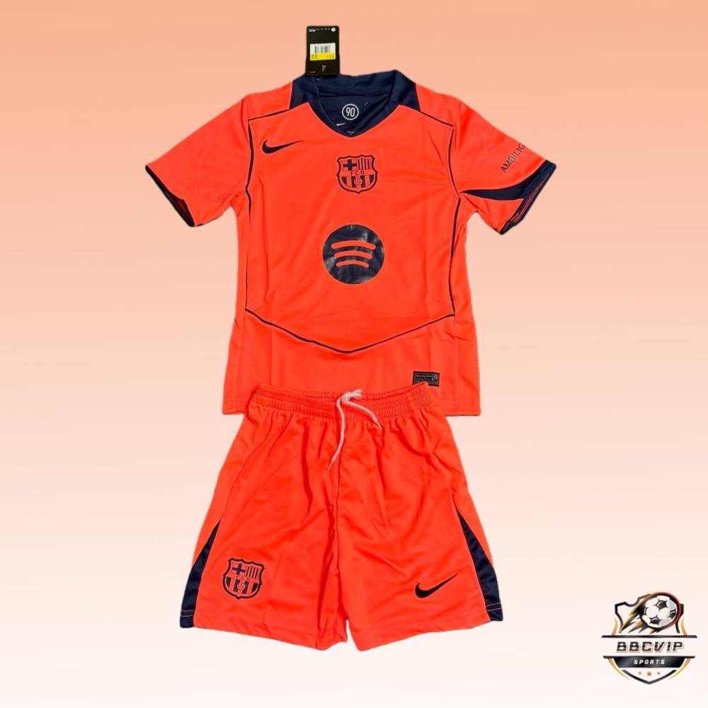 2025/26 Barcelona Second Away jersey kids Kits size: 16-28