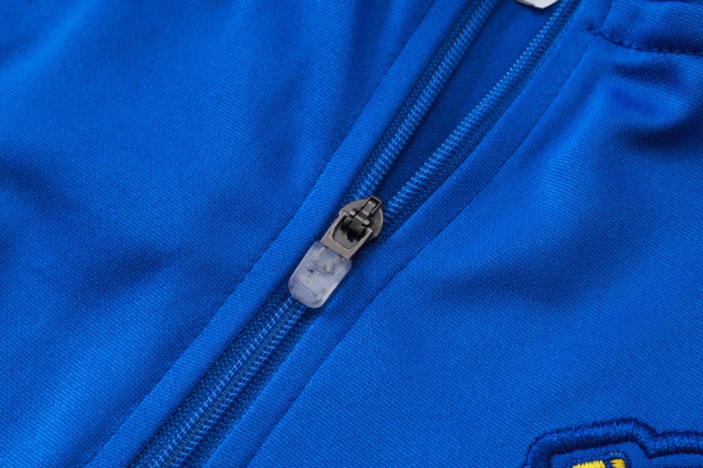 202526 Manchester United Bright Blue Long-sleeved half-pull training kit Football team kit
