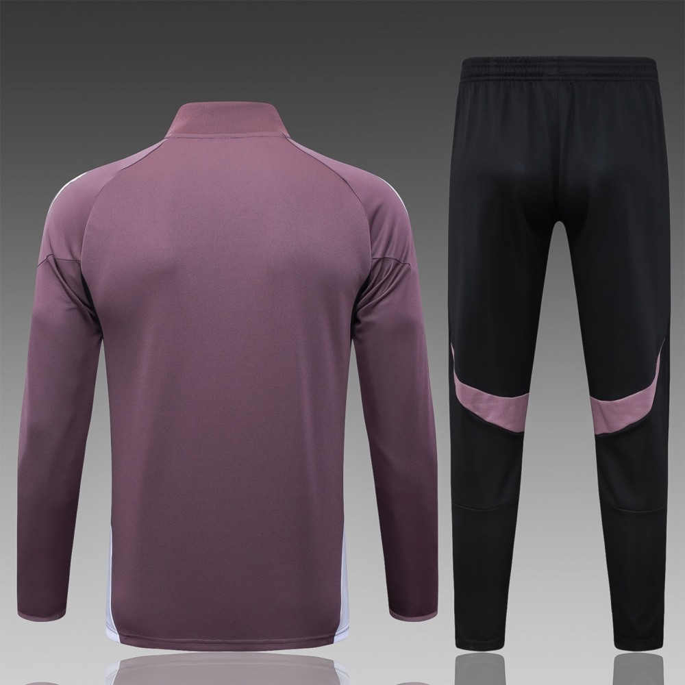 2025/26 Manchester United Dusty Purple Jacket Training Suit Set Football Team Shirt Sports Fashion