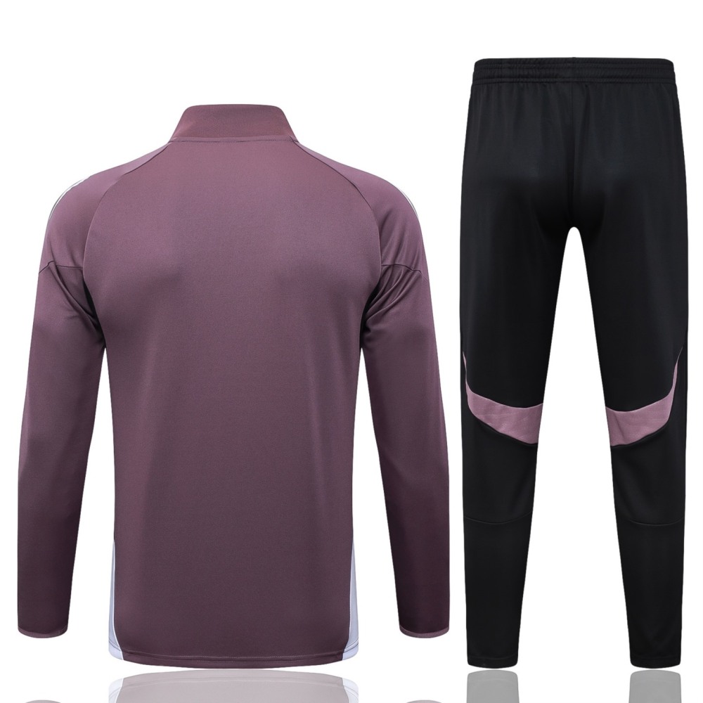 2025/26 Manchester United Dusty Purple Jacket Training Suit Set Football Team Shirt Sports Fashion