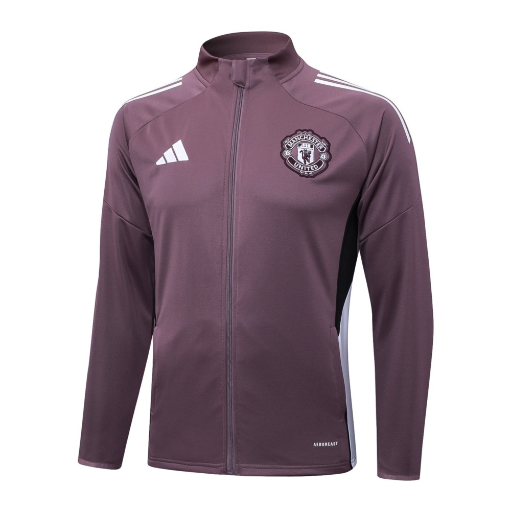 2025/26 Manchester United Dusty Purple Jacket Training Suit Set Football Team Shirt Sports Fashion