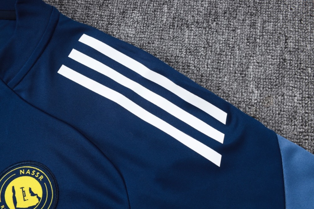 202526 Riyadh royal blue Long-sleeved half-pull training kit Football team kit