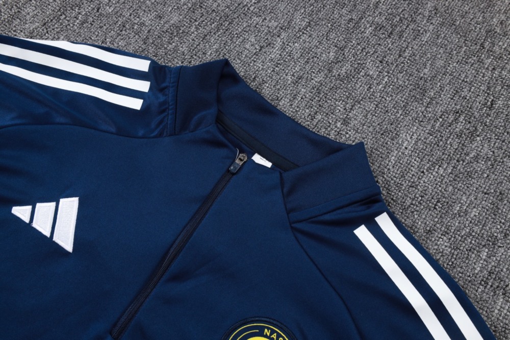 202526 Riyadh royal blue Long-sleeved half-pull training kit Football team kit