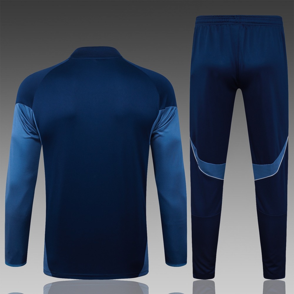 202526 Riyadh royal blue Long-sleeved half-pull training kit Football team kit