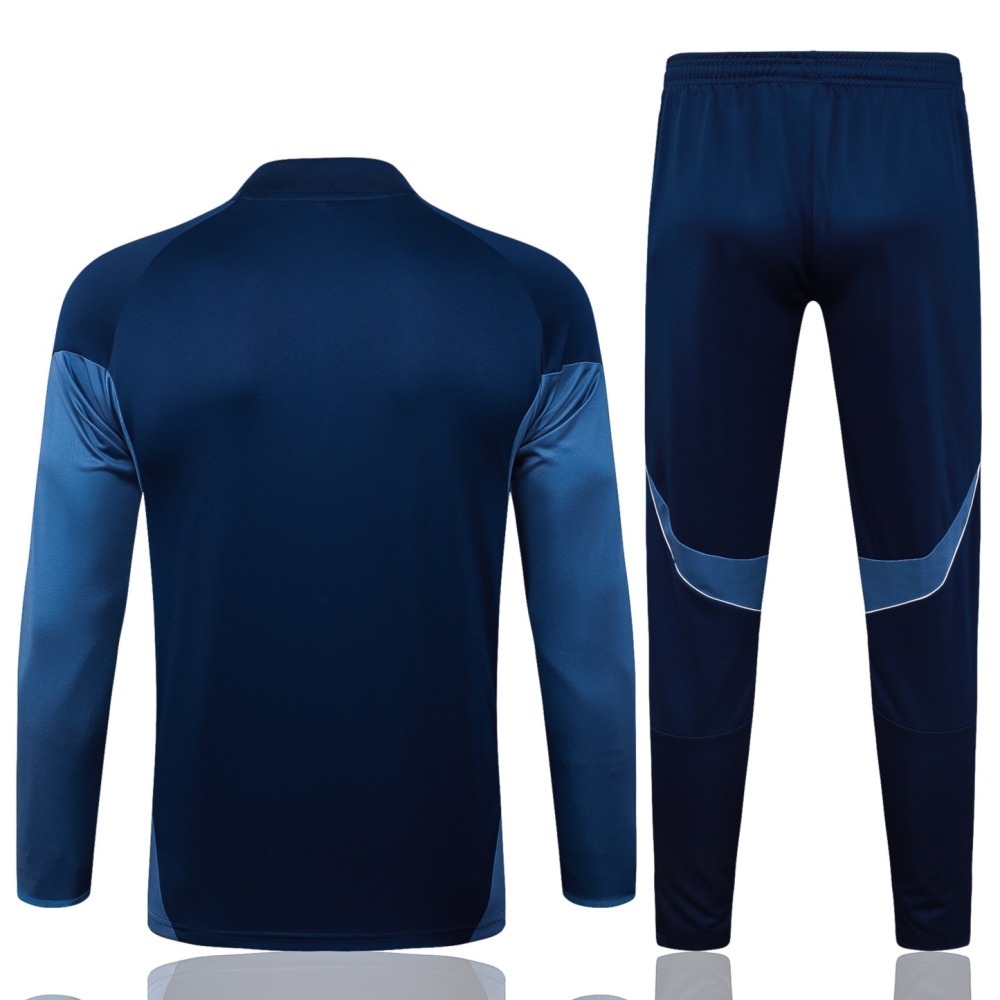 202526 Riyadh royal blue Long-sleeved half-pull training kit Football team kit
