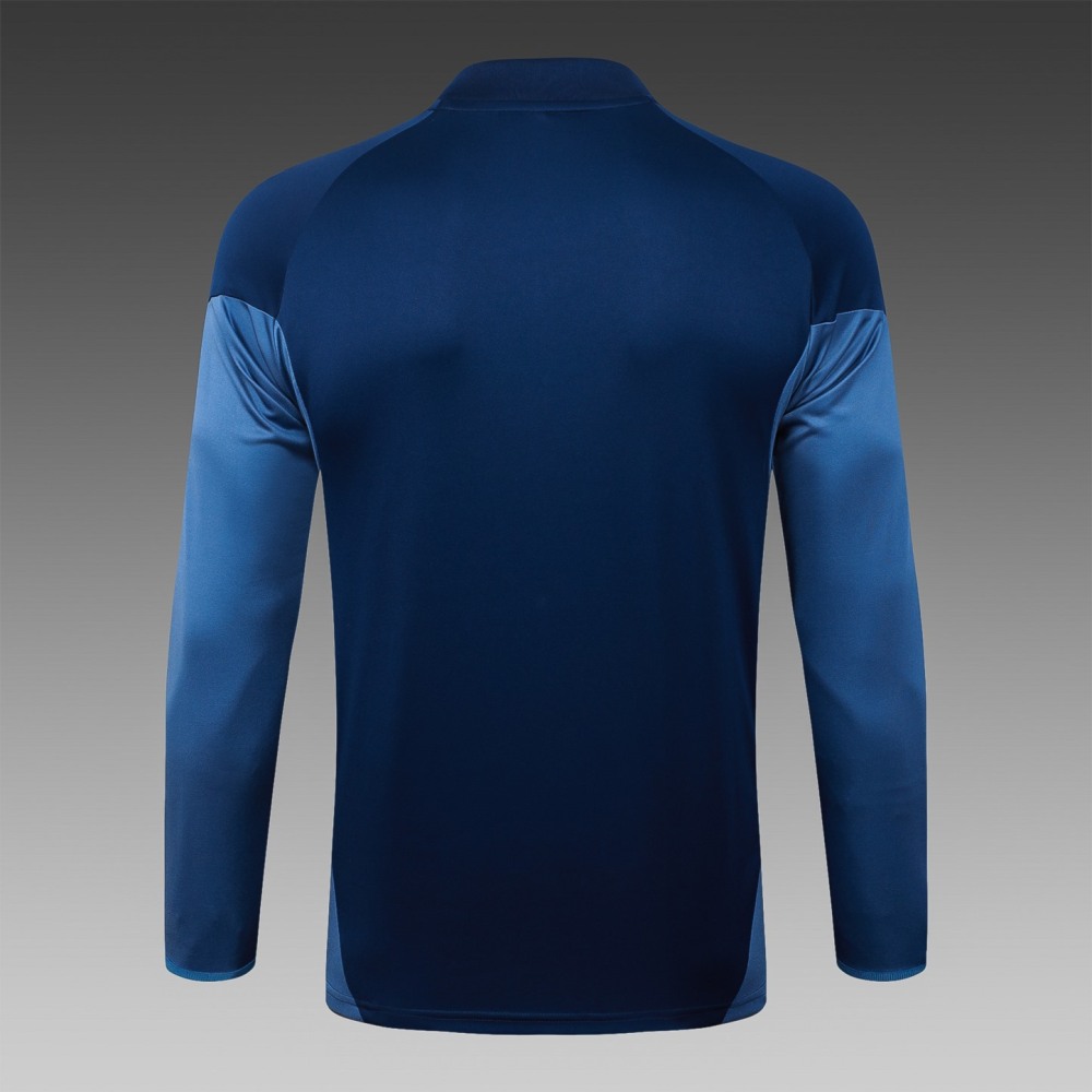 202526 Riyadh royal blue Long-sleeved half-pull training kit Football team kit