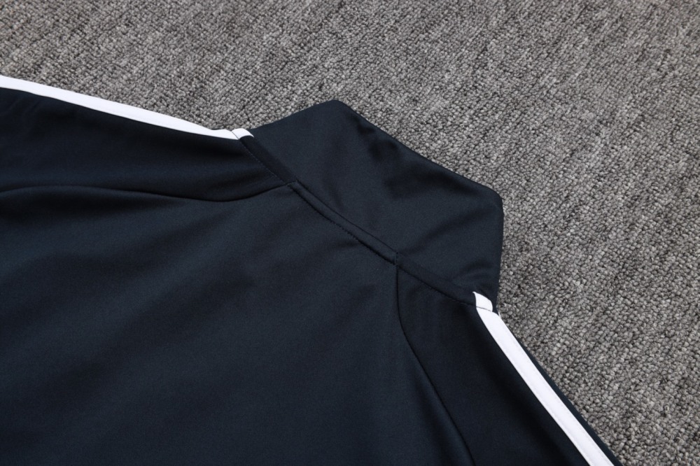 2025/26 Real Madrid cyan Jacket Training Suit Set Football Team Shirt Sports Fashion