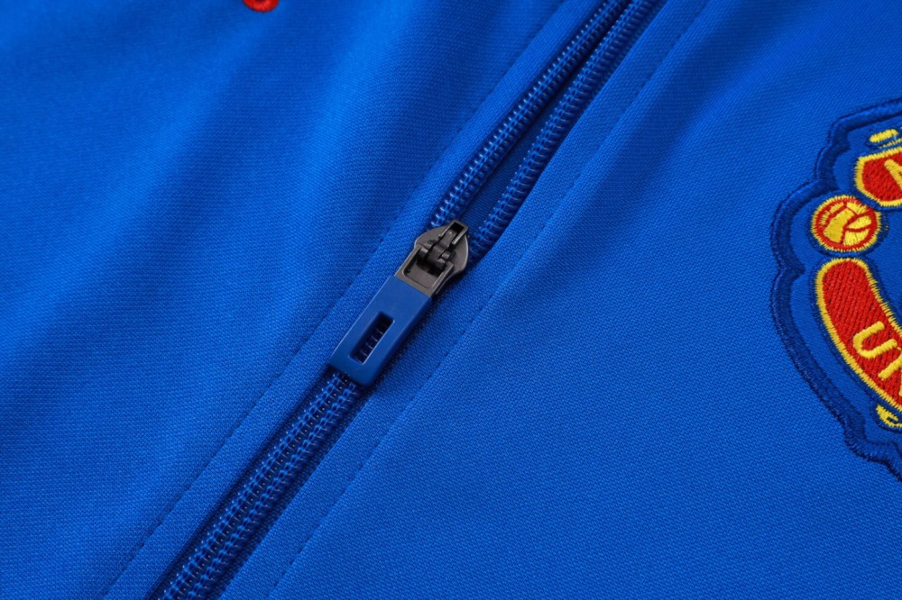 2025/26 Manchester United Colorful Blue Jacket Training Suit Set Football Team Shirt Sports Fashion