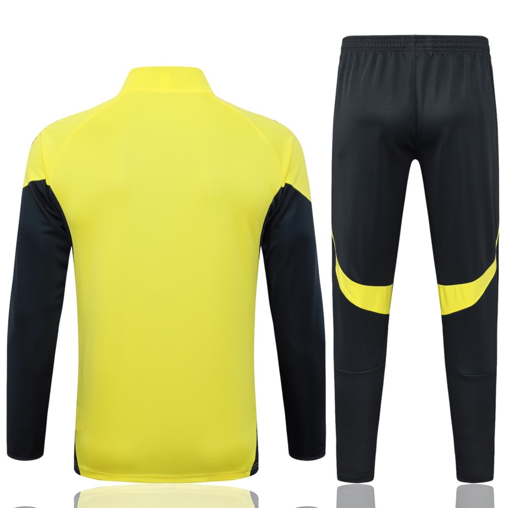 2025/26 Real Madrid yellow Jacket Training Suit Set Football Team Shirt Sports Fashion