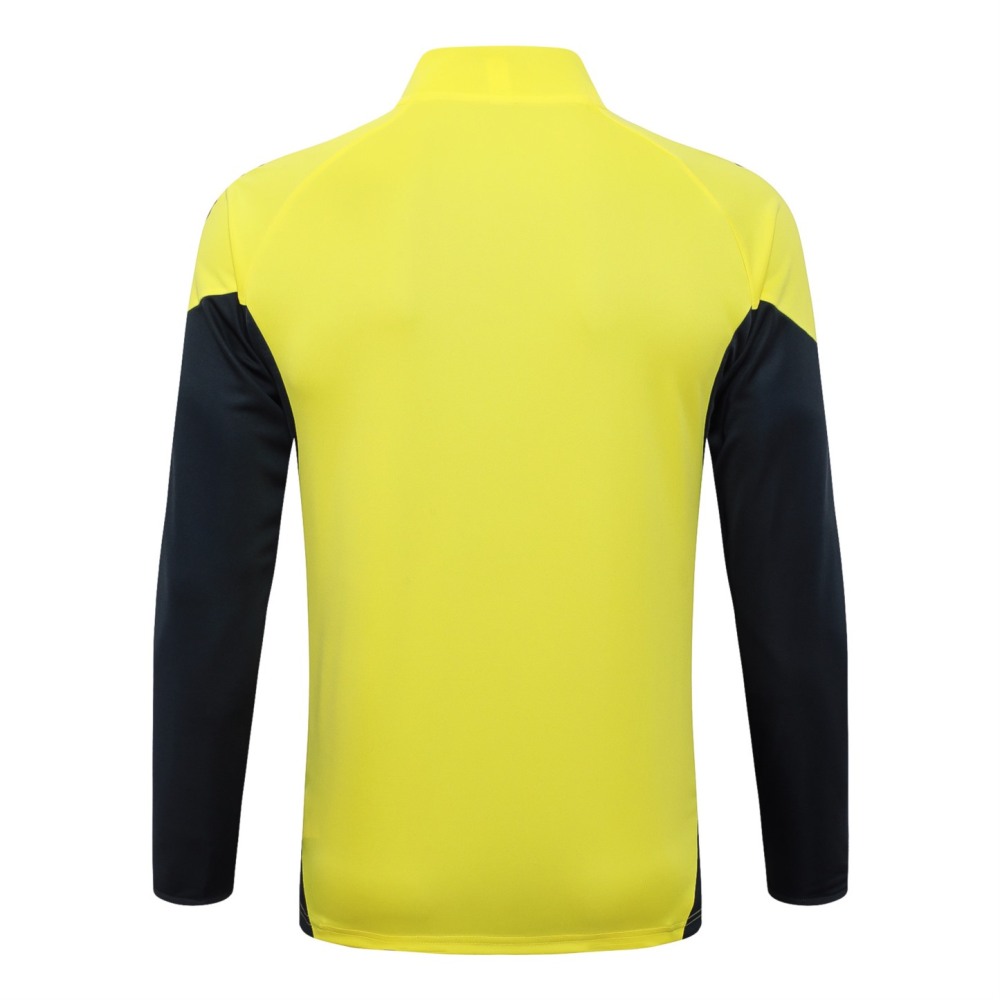 2025/26 Real Madrid yellow Jacket Training Suit Set Football Team Shirt Sports Fashion