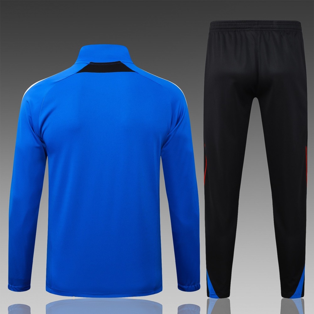 2025/26 Manchester United Colorful Blue Jacket Training Suit Set Football Team Shirt Sports Fashion