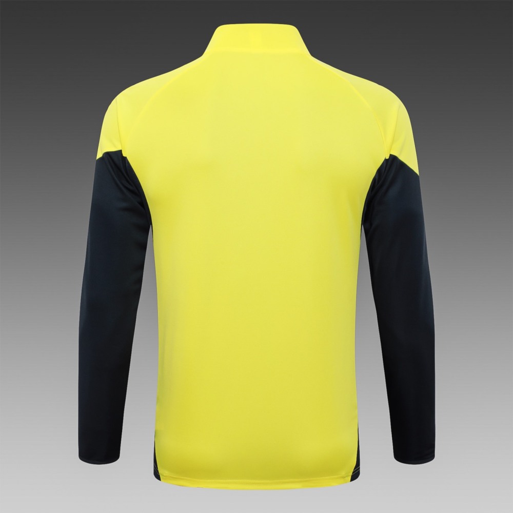2025/26 Real Madrid yellow Jacket Training Suit Set Football Team Shirt Sports Fashion