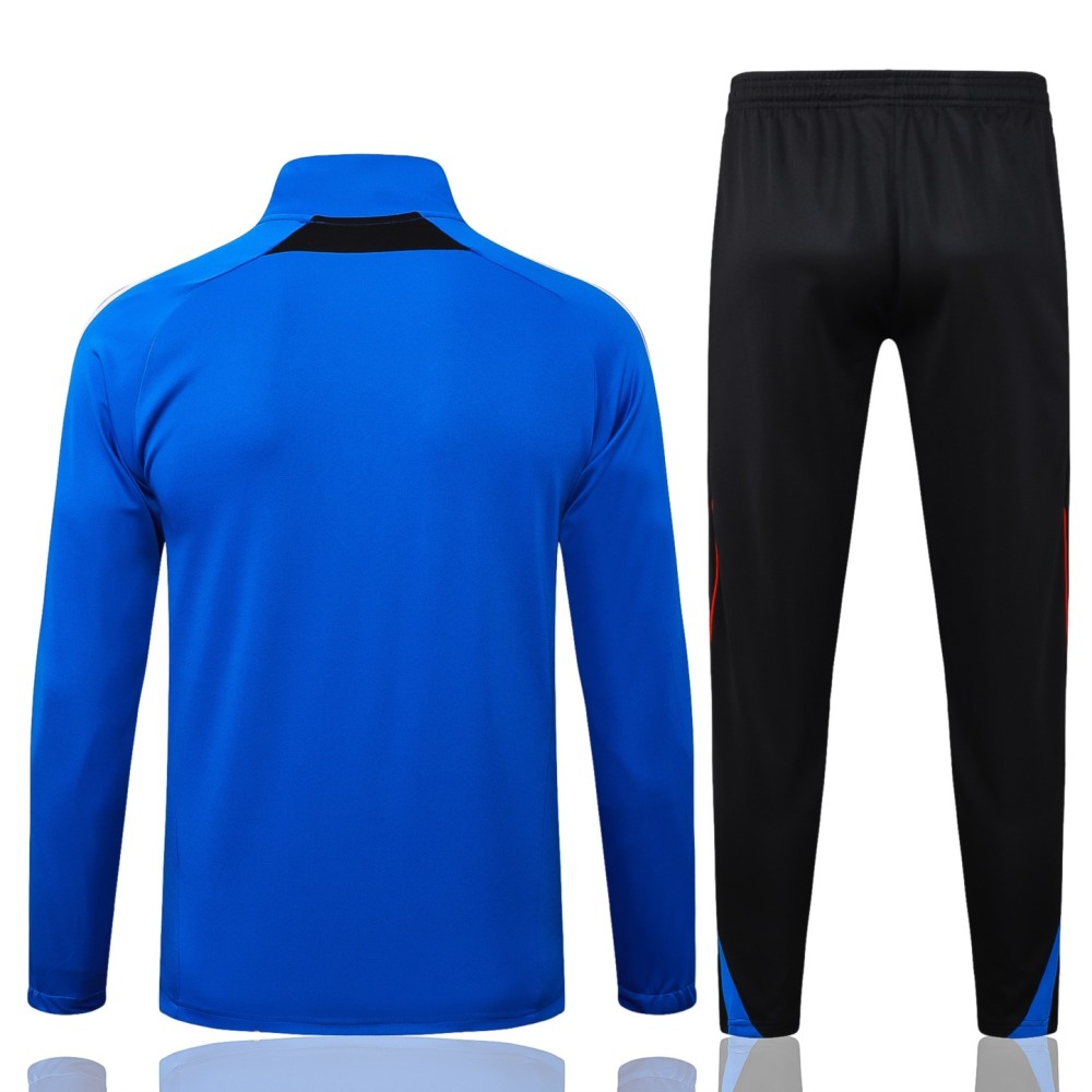 2025/26 Manchester United Colorful Blue Jacket Training Suit Set Football Team Shirt Sports Fashion