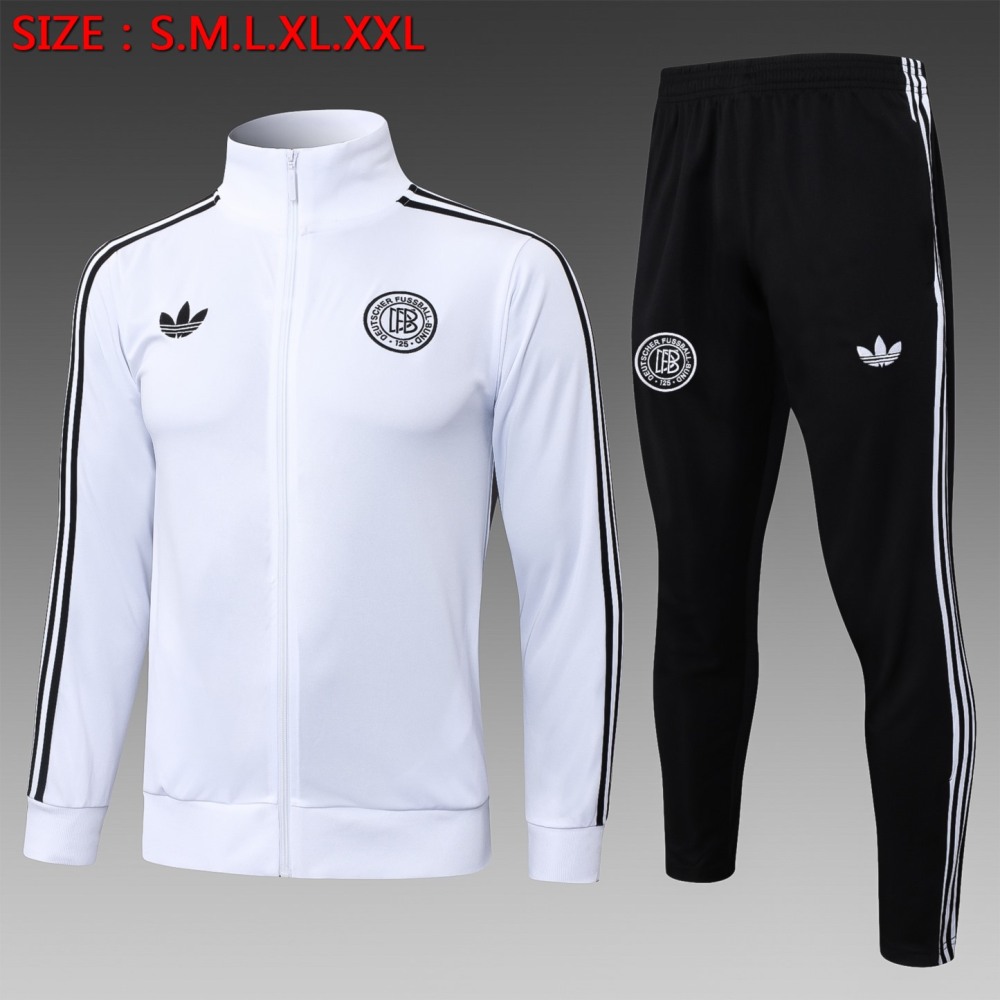 2025/26 Germany white Jacket Training Suit Set Football Team Shirt Sports Fashion