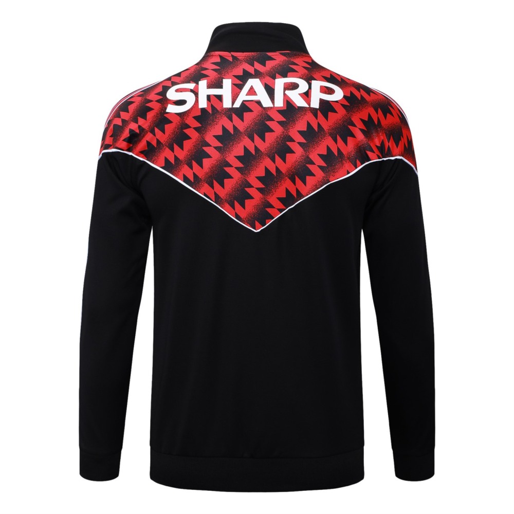 2025/26 Manchester United Black Jacket Training Suit Set Football Team Shirt Sports Fashion