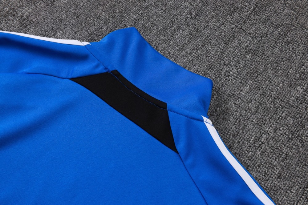 2025/26 Manchester United Colorful Blue Jacket Training Suit Set Football Team Shirt Sports Fashion