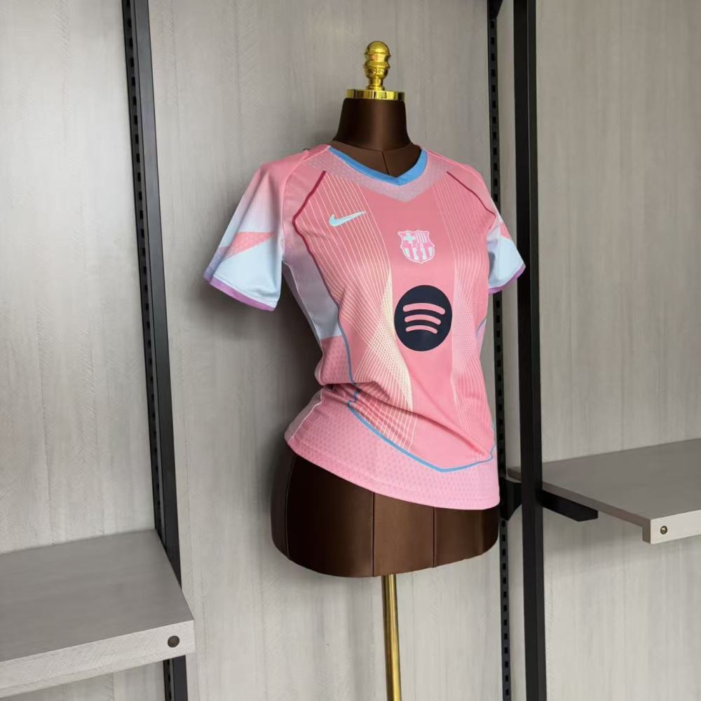 2025/26 Barcelona Speccial Edition Pink Women's Jersey Fan Version