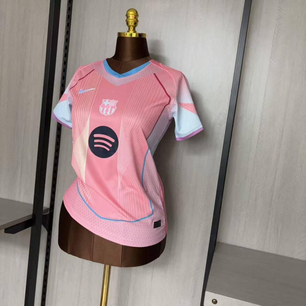 2025/26 Barcelona Speccial Edition Pink Women's Jersey Fan Version