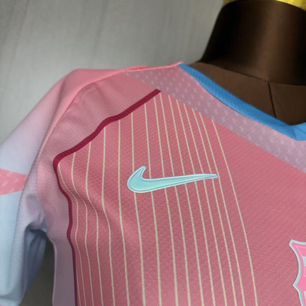 2025/26 Barcelona Speccial Edition Pink Women's Jersey Fan Version