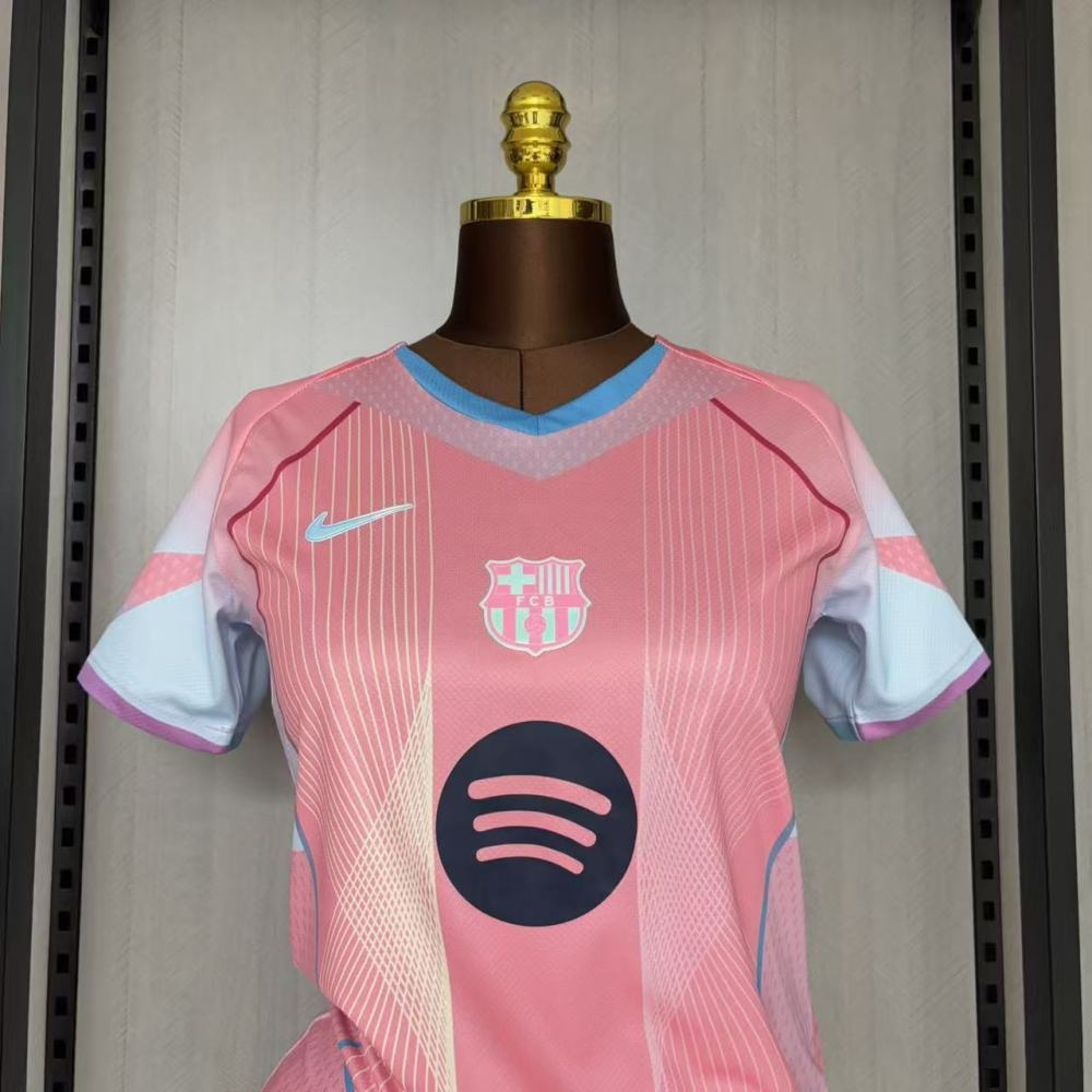 2025/26 Barcelona Speccial Edition Pink Women's Jersey Fan Version