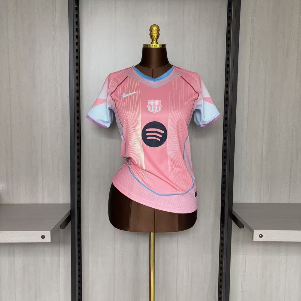 2025/26 Barcelona Speccial Edition Pink Women's Jersey Fan Version