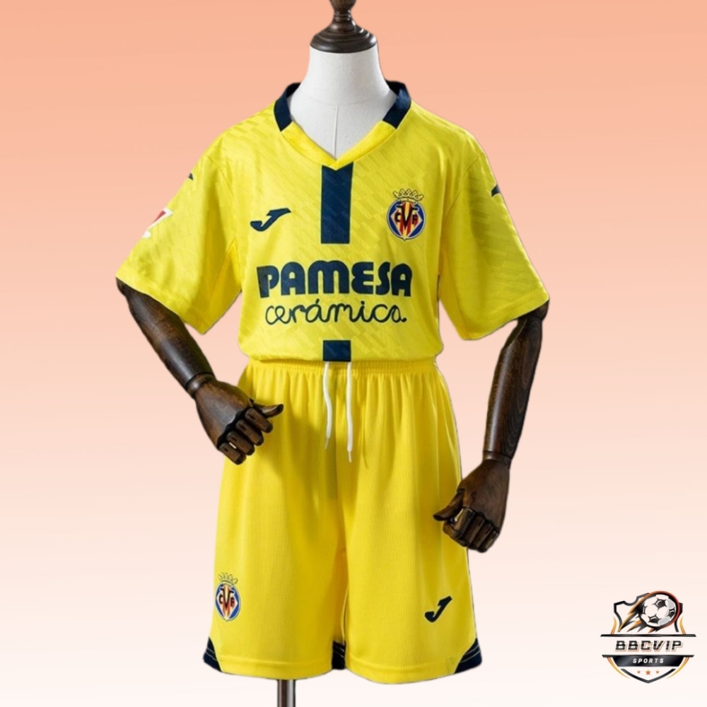 2025/26 Villarreal Home jersey Kid Kits Size 16-28