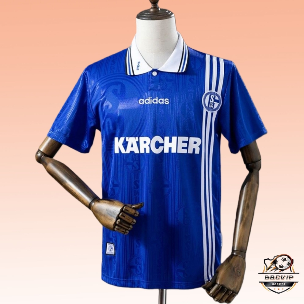 Retro 1996/97 Schalke 04 Home jersey Fan Version