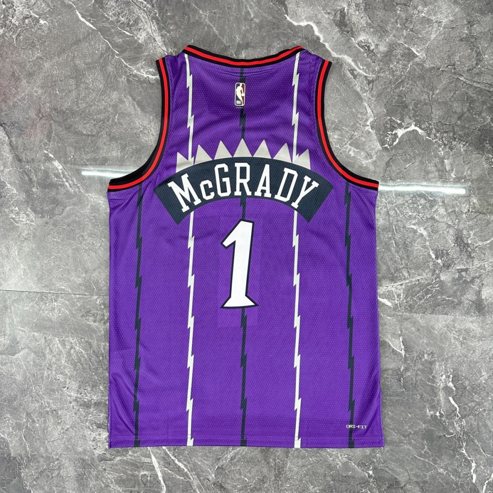 NBA Toronto Raptors Round Neck Purple McGRADY#1 jersey S-XXL