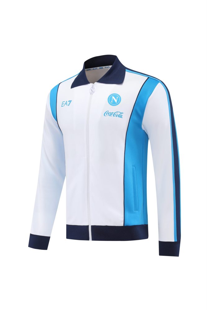 2025/26 Napoli White Training Suit Set Football Team Shirt Sports Fashion