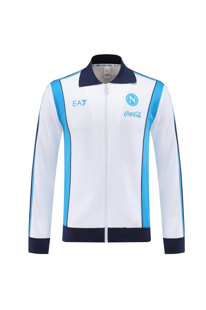 2025/26 Napoli White Training Suit Set Football Team Shirt Sports Fashion