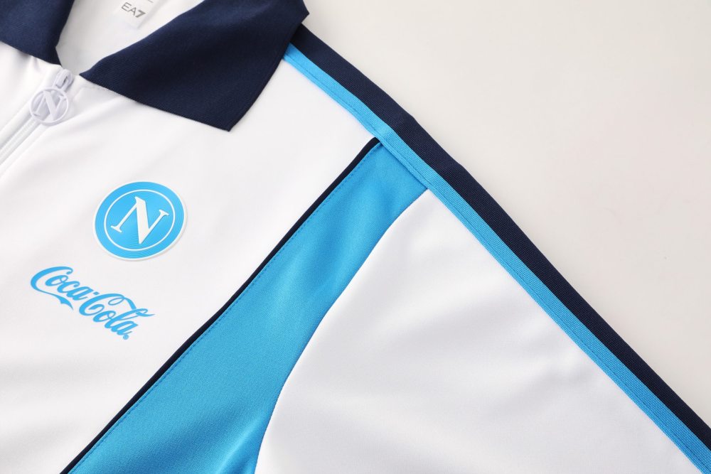 2025/26 Napoli White Training Suit Set Football Team Shirt Sports Fashion