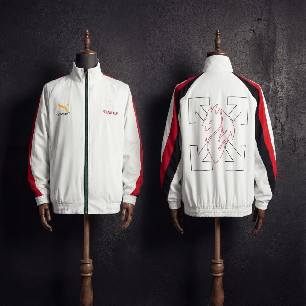 2026 AC Milan Co-Branded White Windbreaker Sport Unifom jersey Sport Unifom