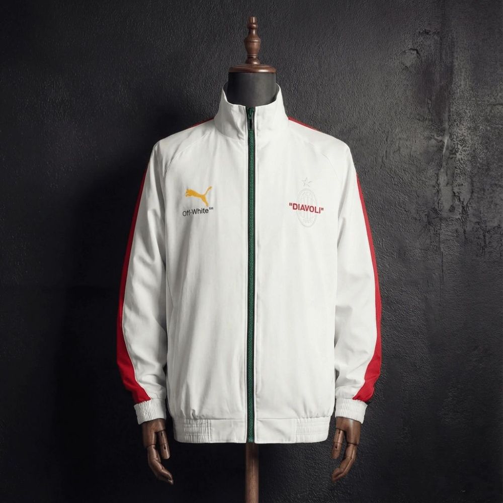 2026 AC Milan Co-Branded White Windbreaker Sport Unifom jersey Sport Unifom