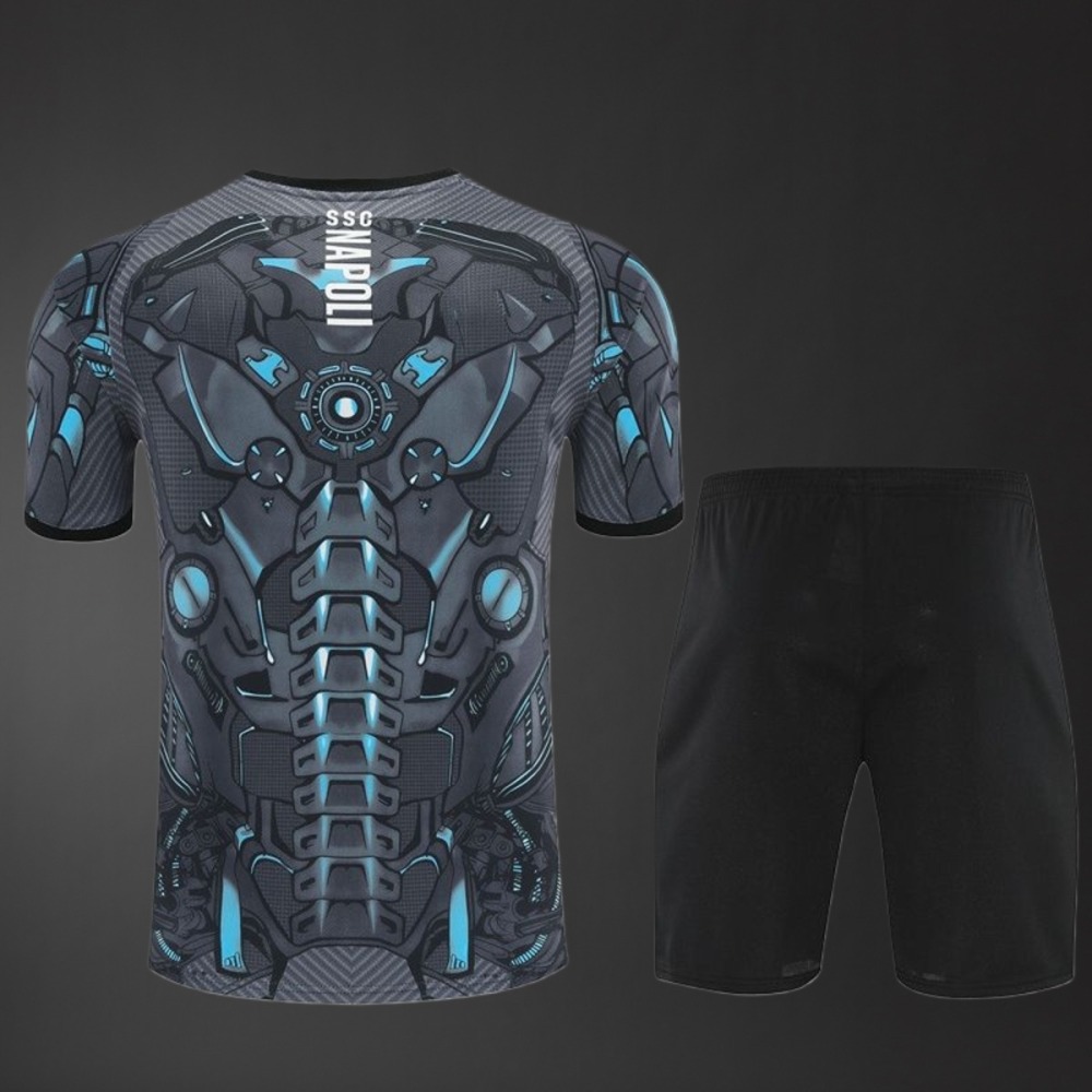 2025/26 Napoli Black Training Set Shirt and Shorts