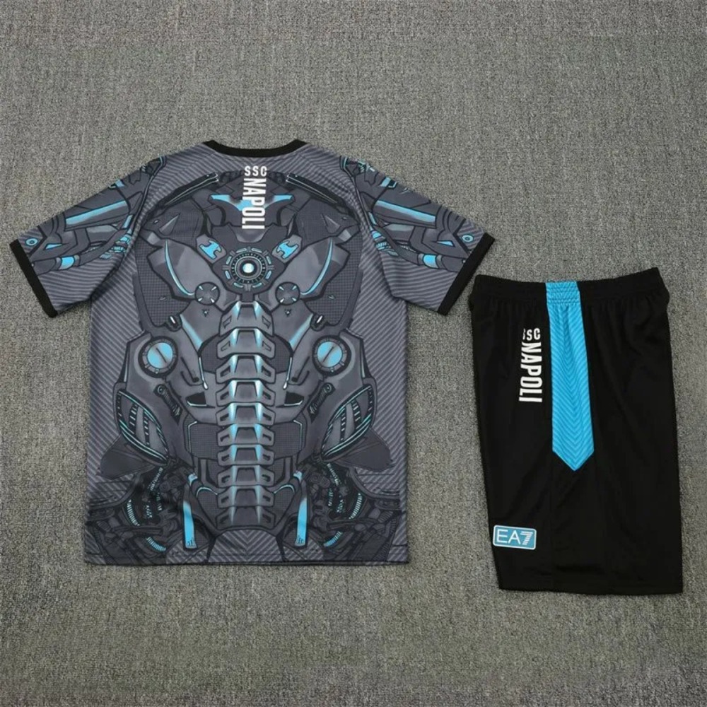 2025/26 Napoli Black Training Set Shirt and Shorts