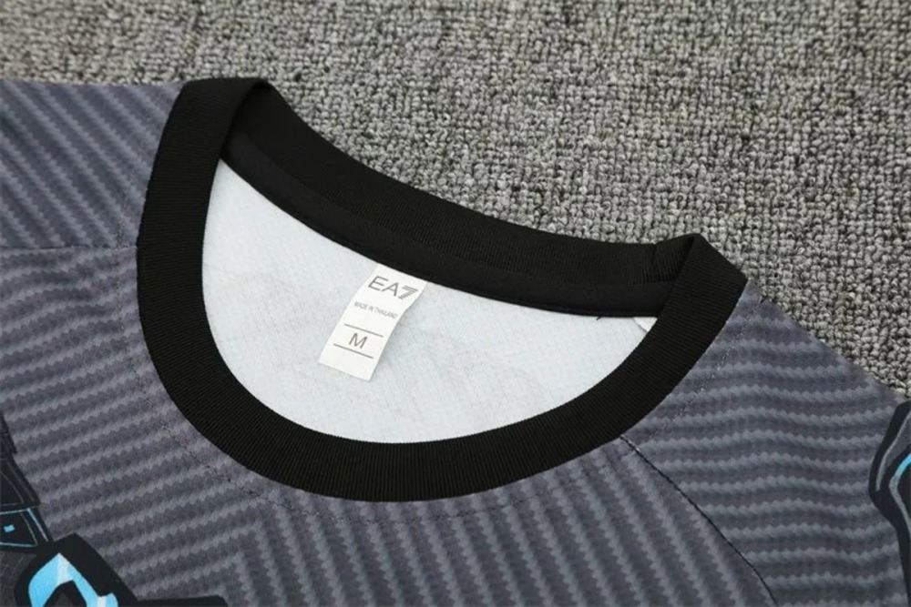 2025/26 Napoli Black Training Set Shirt and Shorts