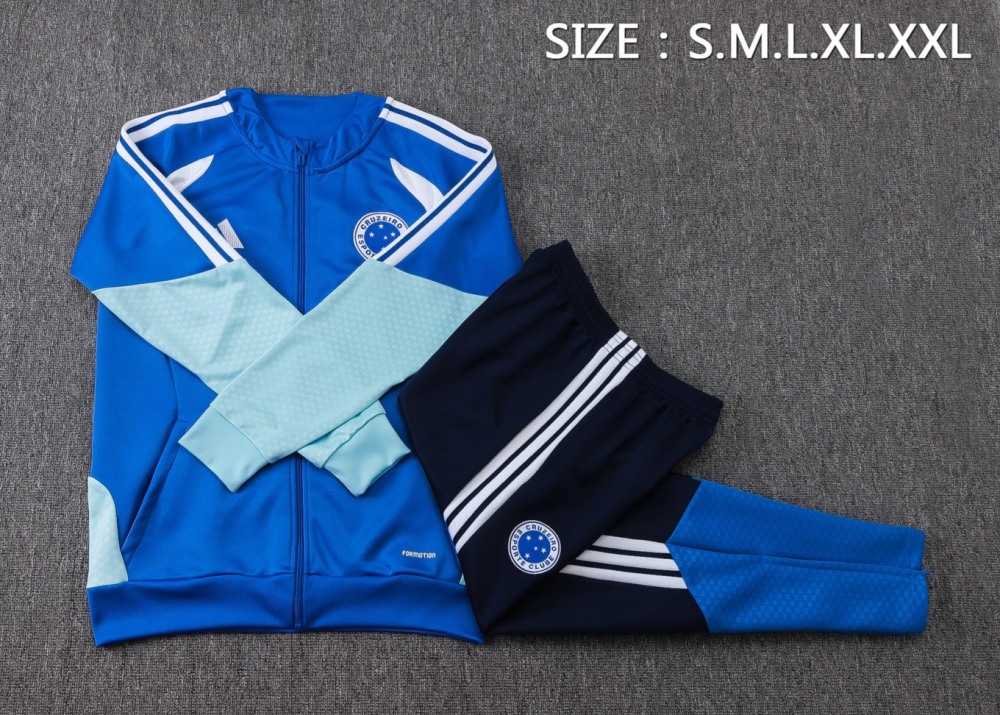 2026 Cruzeiro Blue Jacket Training Suit Set