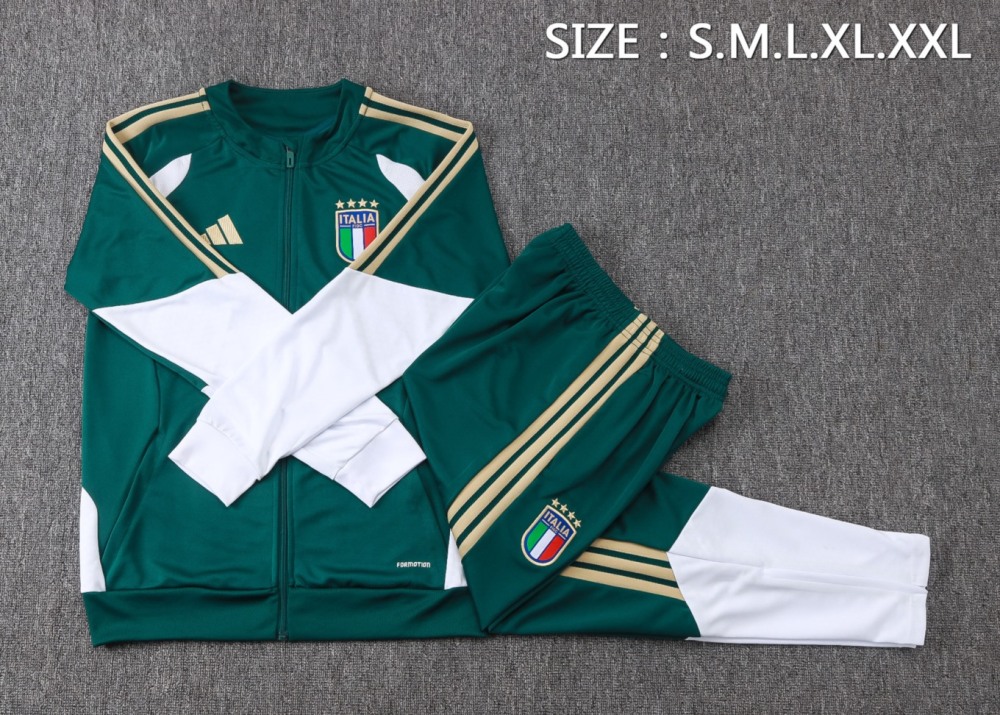 2026 Italy Blackish green Jacket Training Suit Set