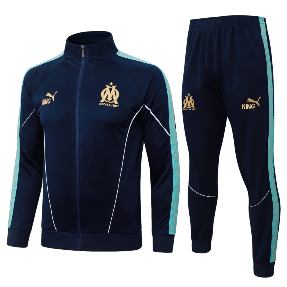 2026 Marseilles Cyan Jacket Training Suit Set