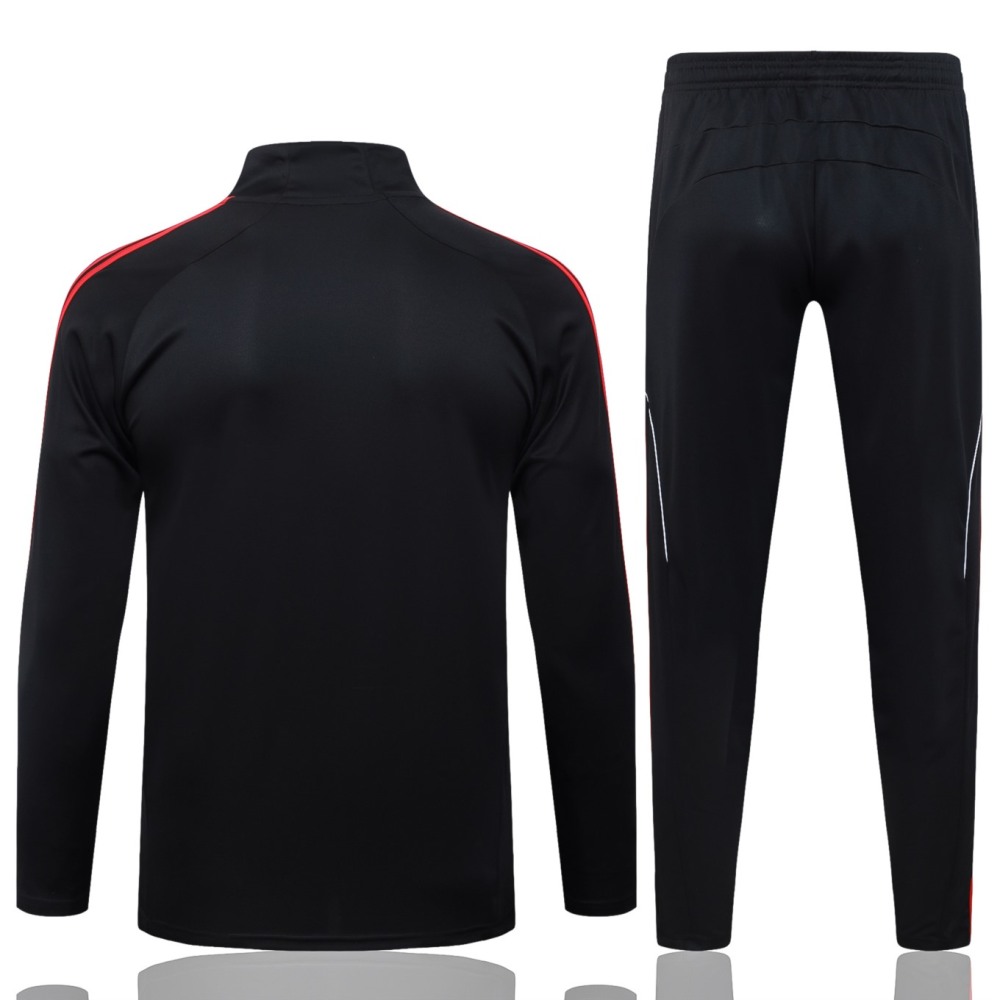 202526 Liverpool Black Long-sleeved half-pull training kit Football team kit