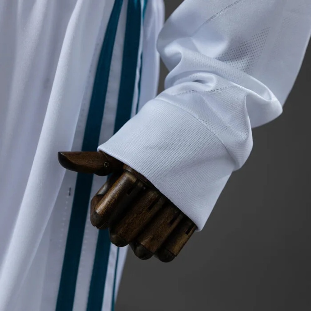 Retro Real Madrid 2017/18 Home Kid Kits Long Sleeve 16-28
