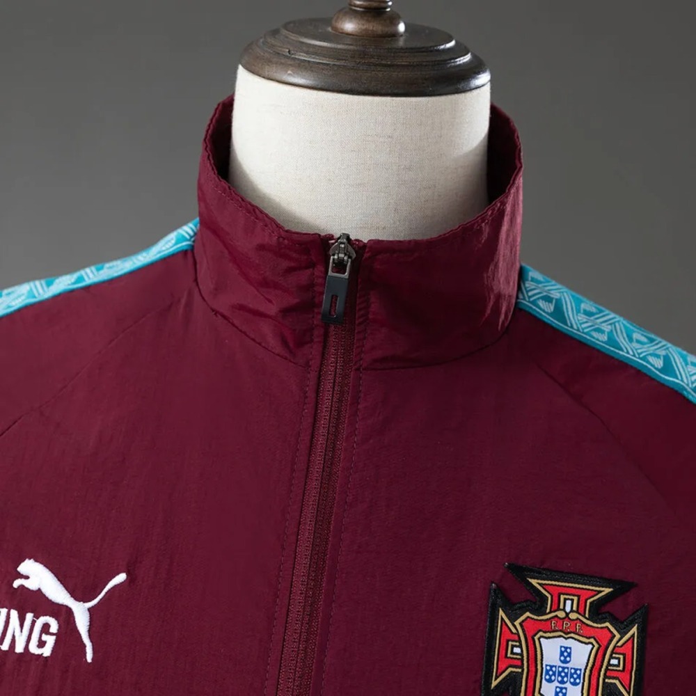 2026 Portugal KING Anthem Wine Red Jacket Windbreaker