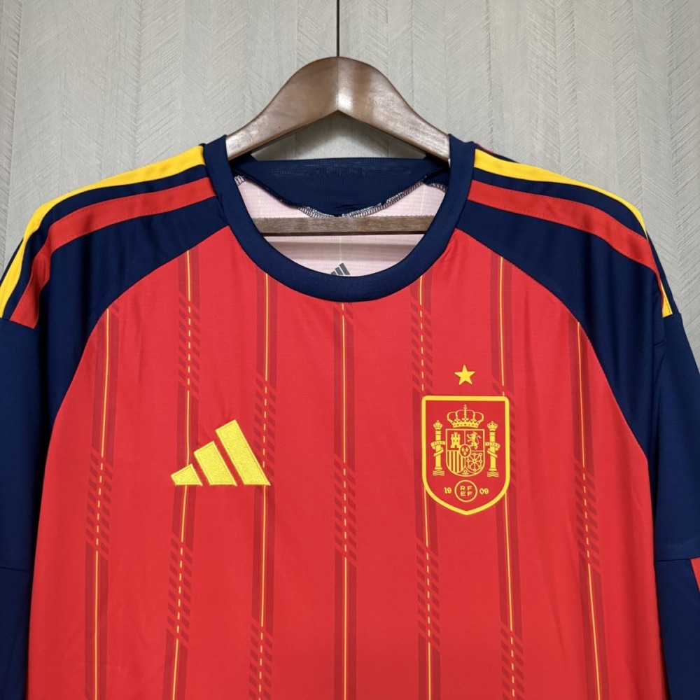 Spain 2026 World Cup Home Jersey Long Sleeve S-4XL